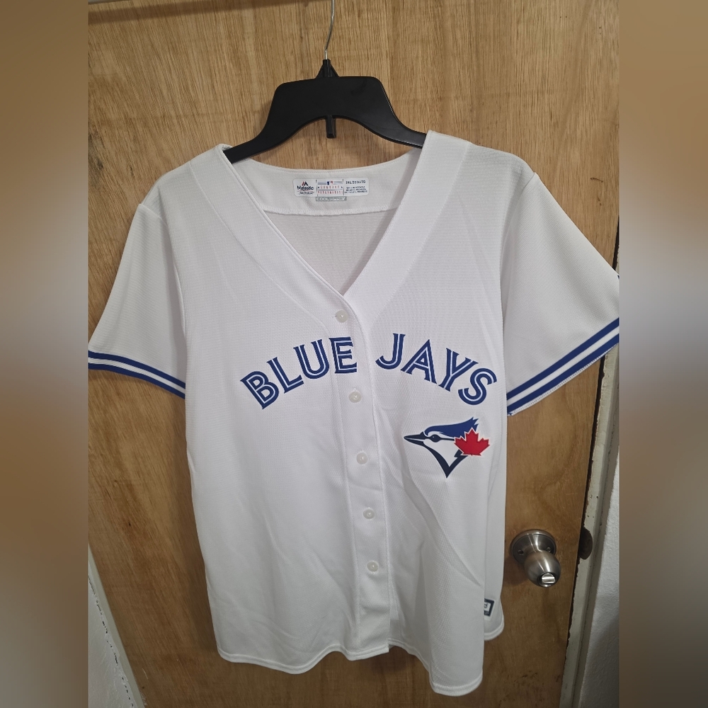 MAJESTIC COOL BASE TORONTO BLUE JAYS WOMEN'S T-SHIRT (SIZE 2XL)